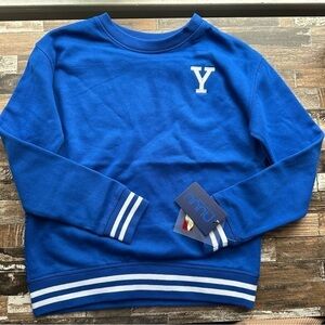 NWT Yale University NUYU Official Mesh Back Sweatshirt Bulldogs - Size XS
